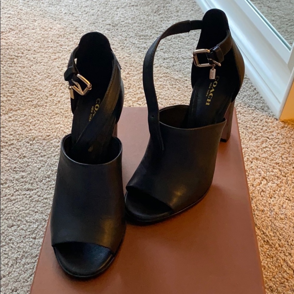 Brand new coach leather heels